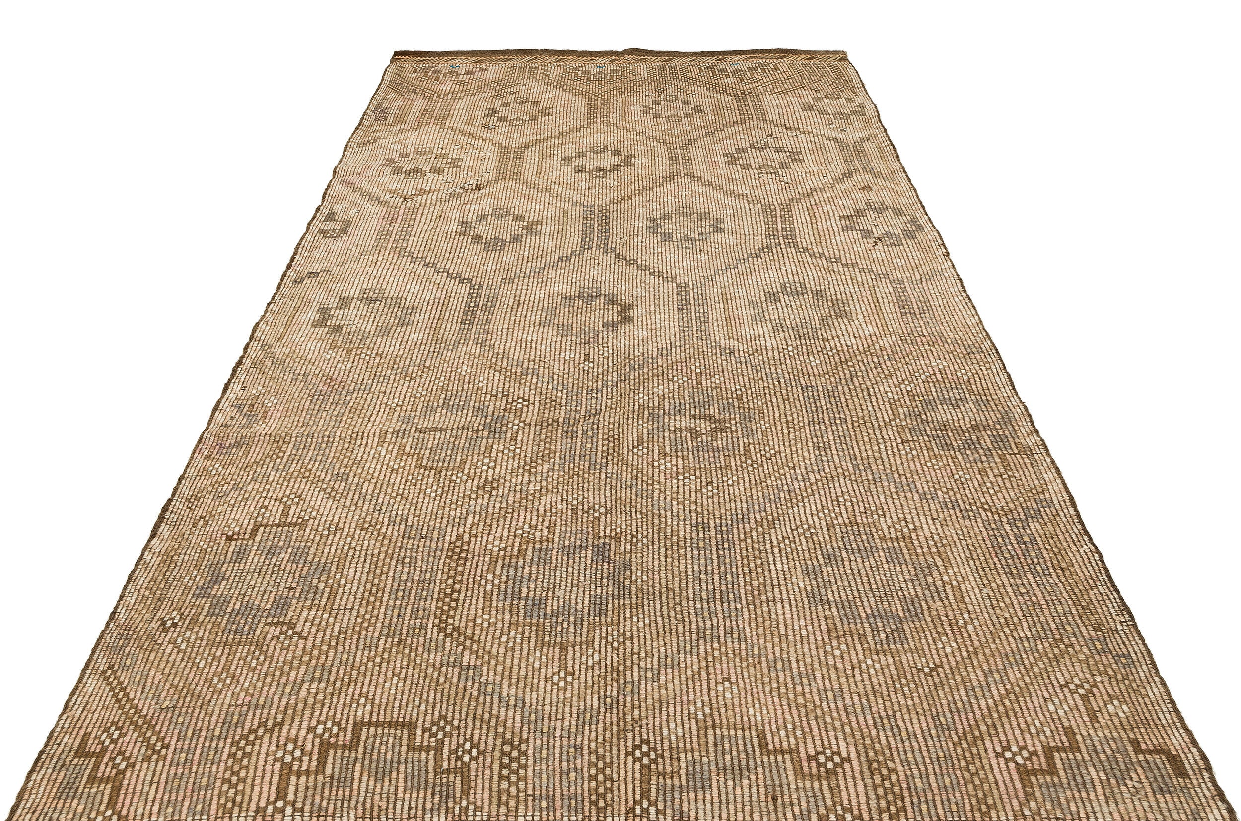 Geometric Over Dyed Kilim Rug 5'7'' x 9'7'' ft 170 x 291 cm