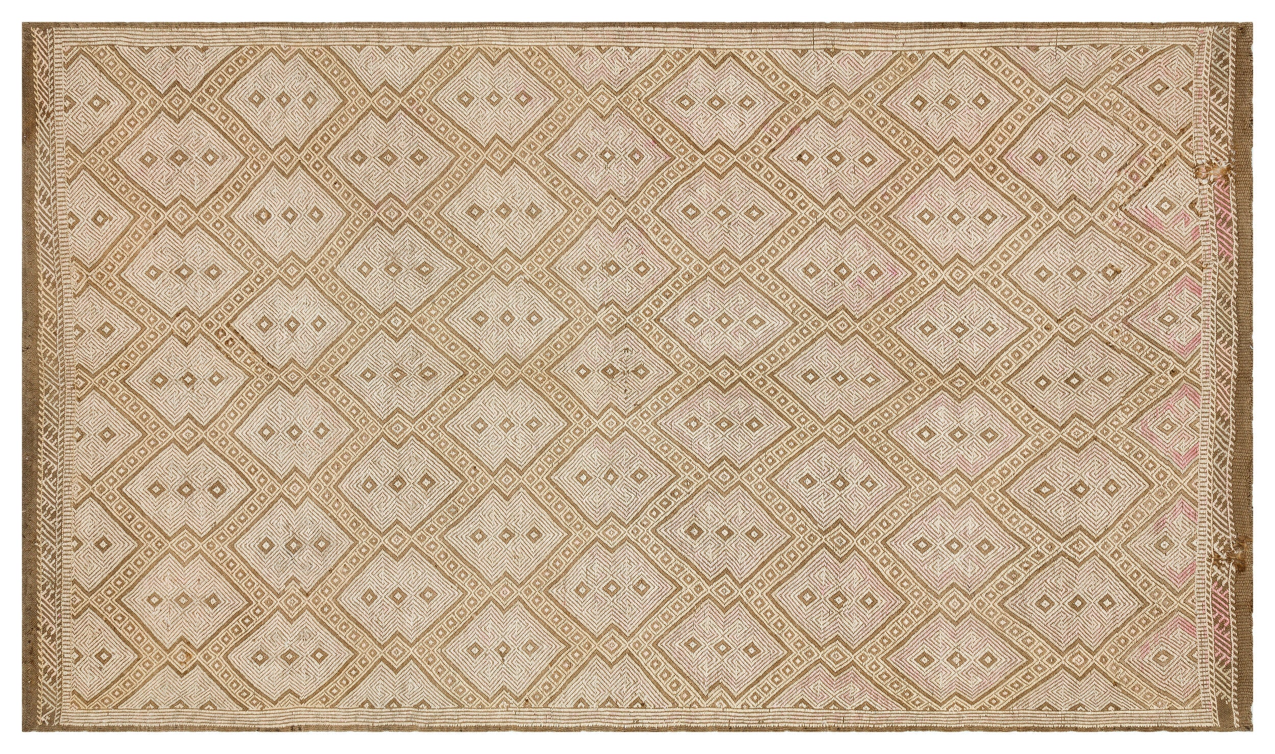 Geometric Over Dyed Kilim Rug 5'7'' x 9'9'' ft 170 x 297 cm