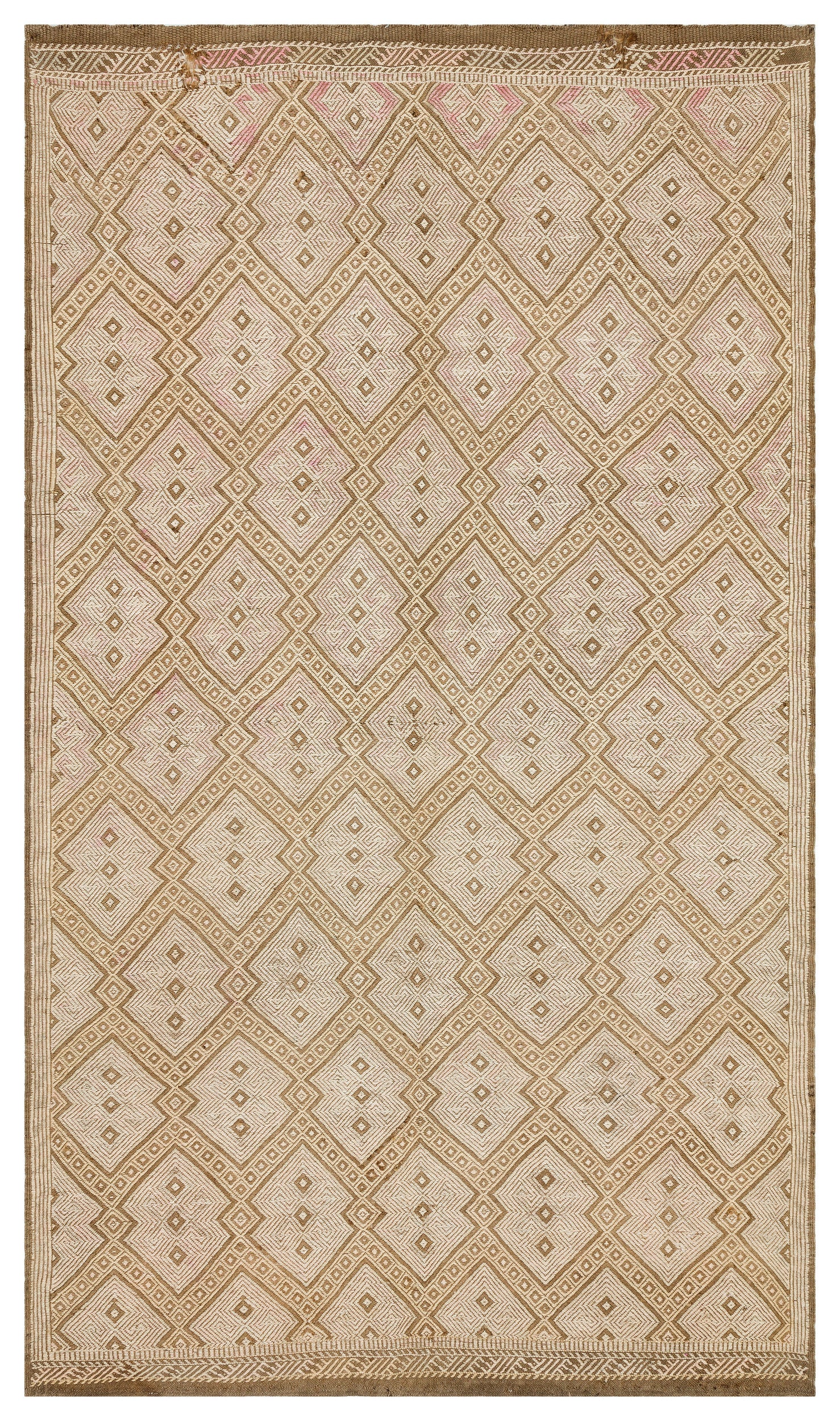 Geometric Over Dyed Kilim Rug 5'7'' x 9'9'' ft 170 x 297 cm
