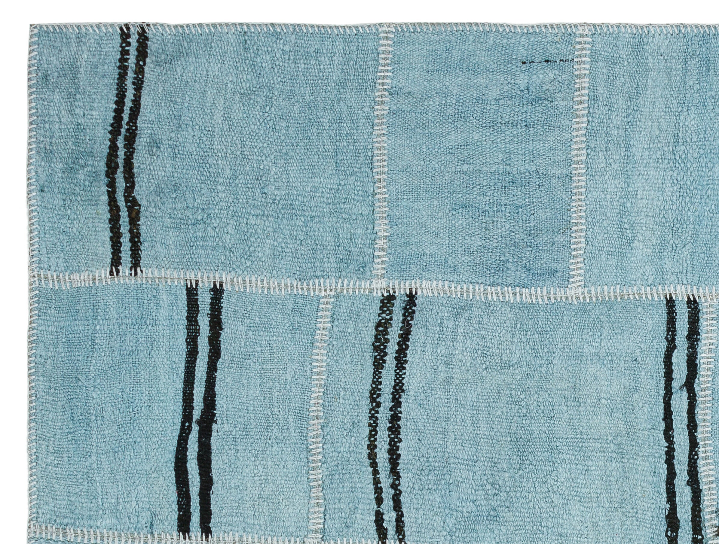 Natural Vintage Hemp Patchwork Rug 5'3'' x 6'10'' ft 160 x 208 cm
