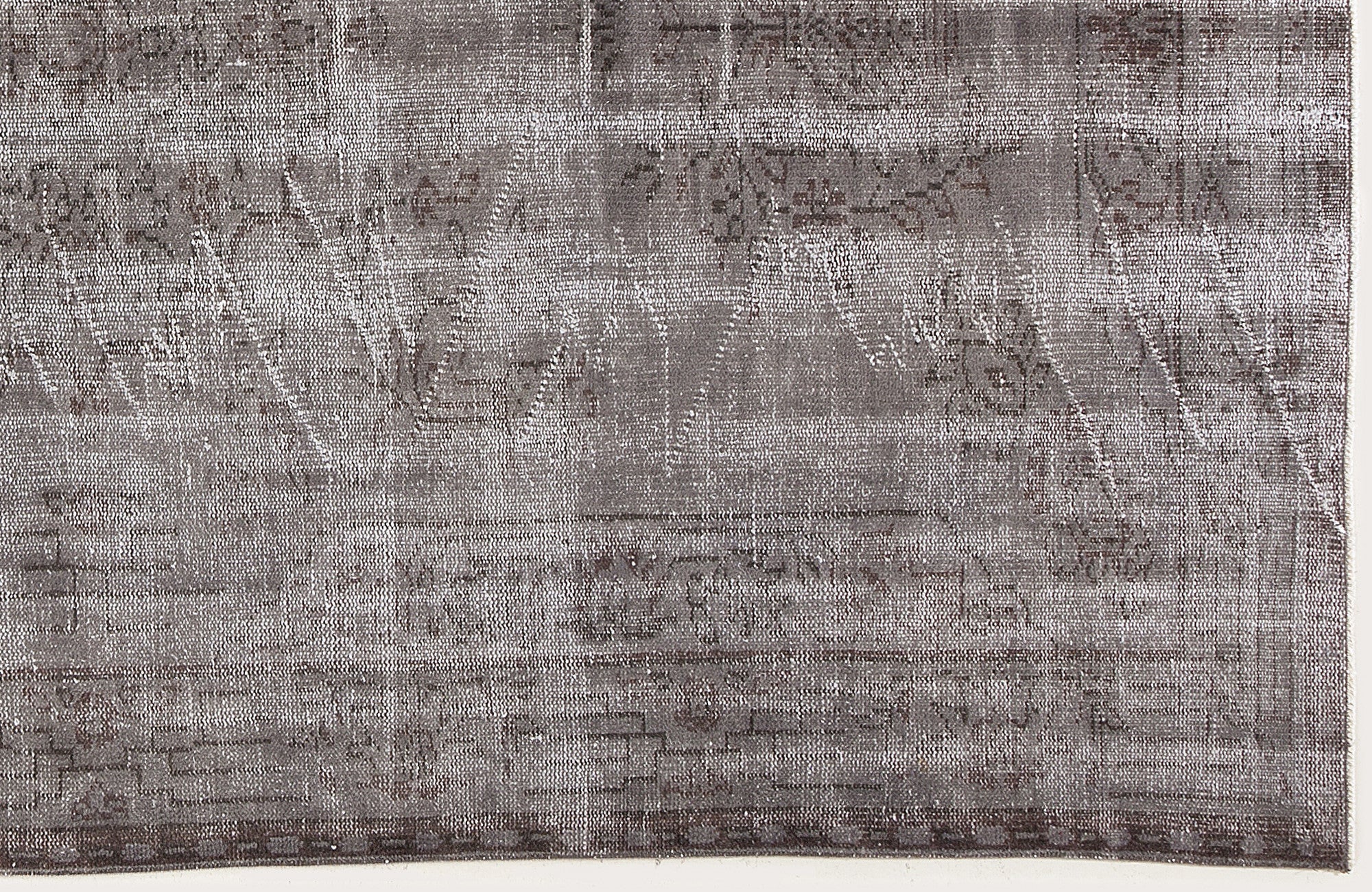 Gray Over Dyed Vintage Rug 5'7'' x 9'5'' ft 171 x 286 cm