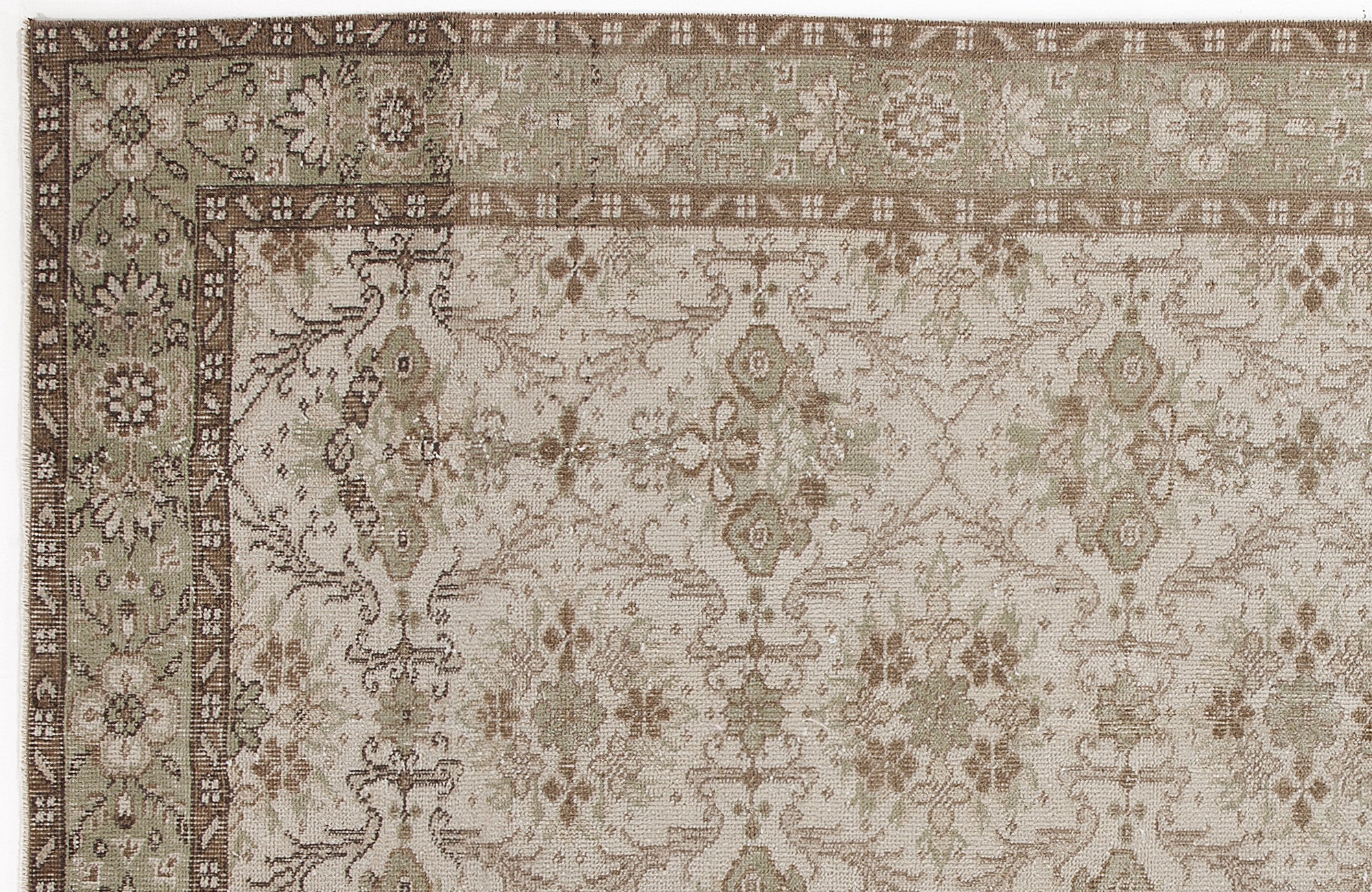 Beige Over Dyed Vintage Rug 4'10'' x 8'2'' ft 147 x 248 cm