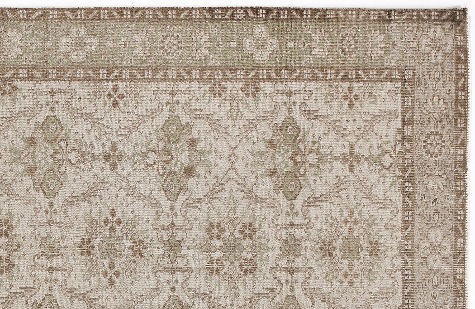 Beige Over Dyed Vintage Rug 4'10'' x 8'2'' ft 147 x 248 cm