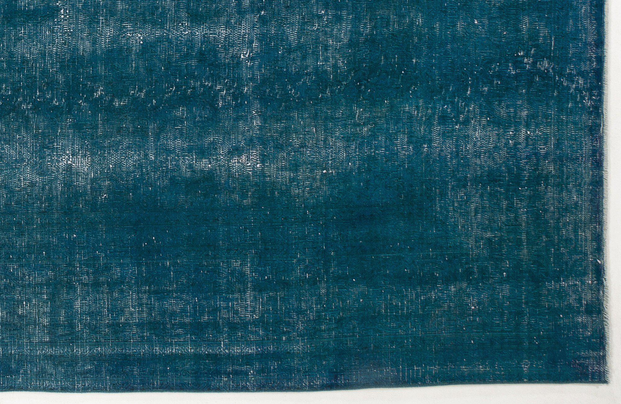 Turquoise  Over Dyed Vintage XLarge Rug 9'3'' x 12'6'' ft 282 x 380 cm