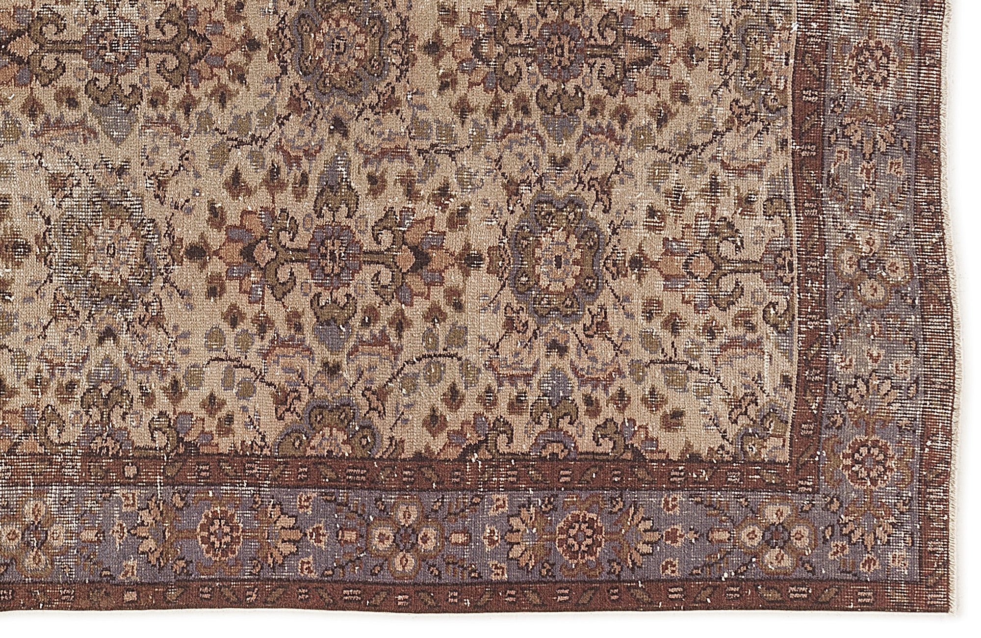 Naturel Over Dyed Vintage Rug 5'1'' x 9'0'' ft 156 x 275 cm