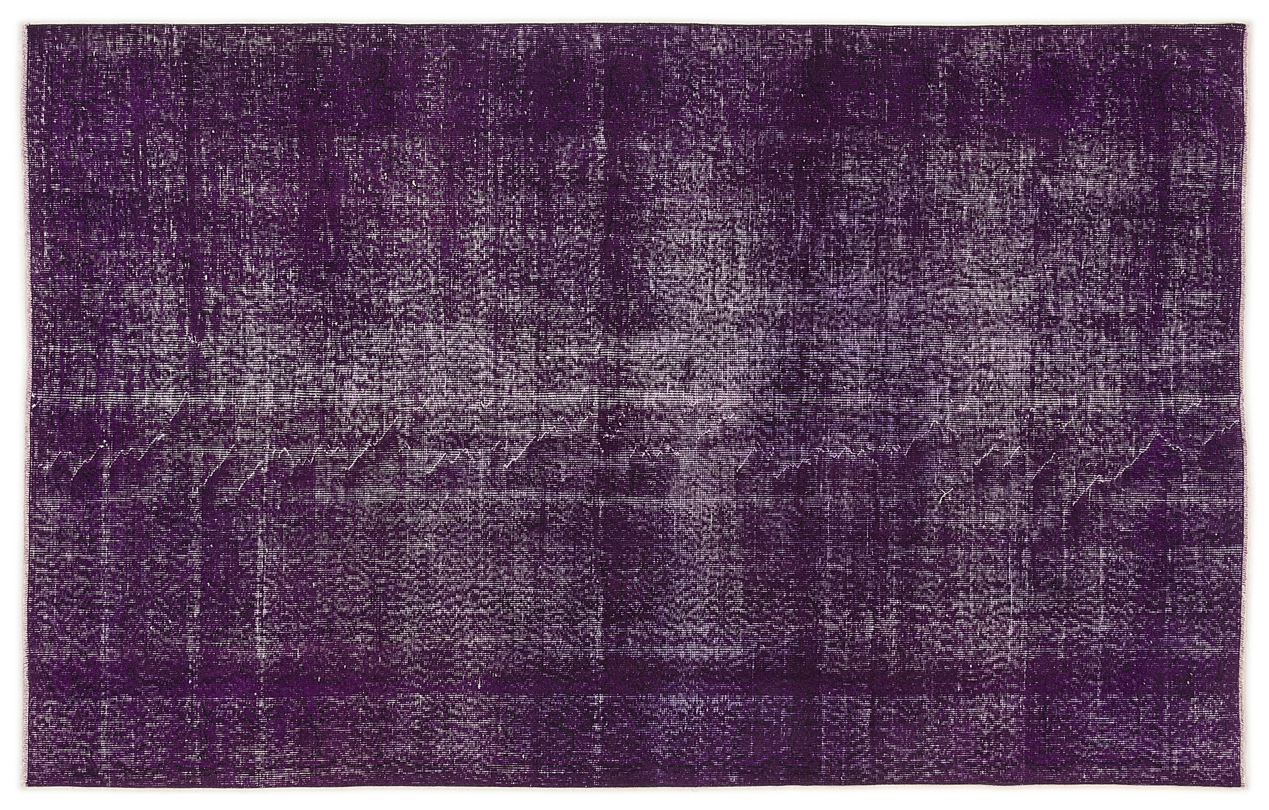 Purple Over Dyed Vintage Rug 5'3'' x 8'4'' ft 160 x 255 cm