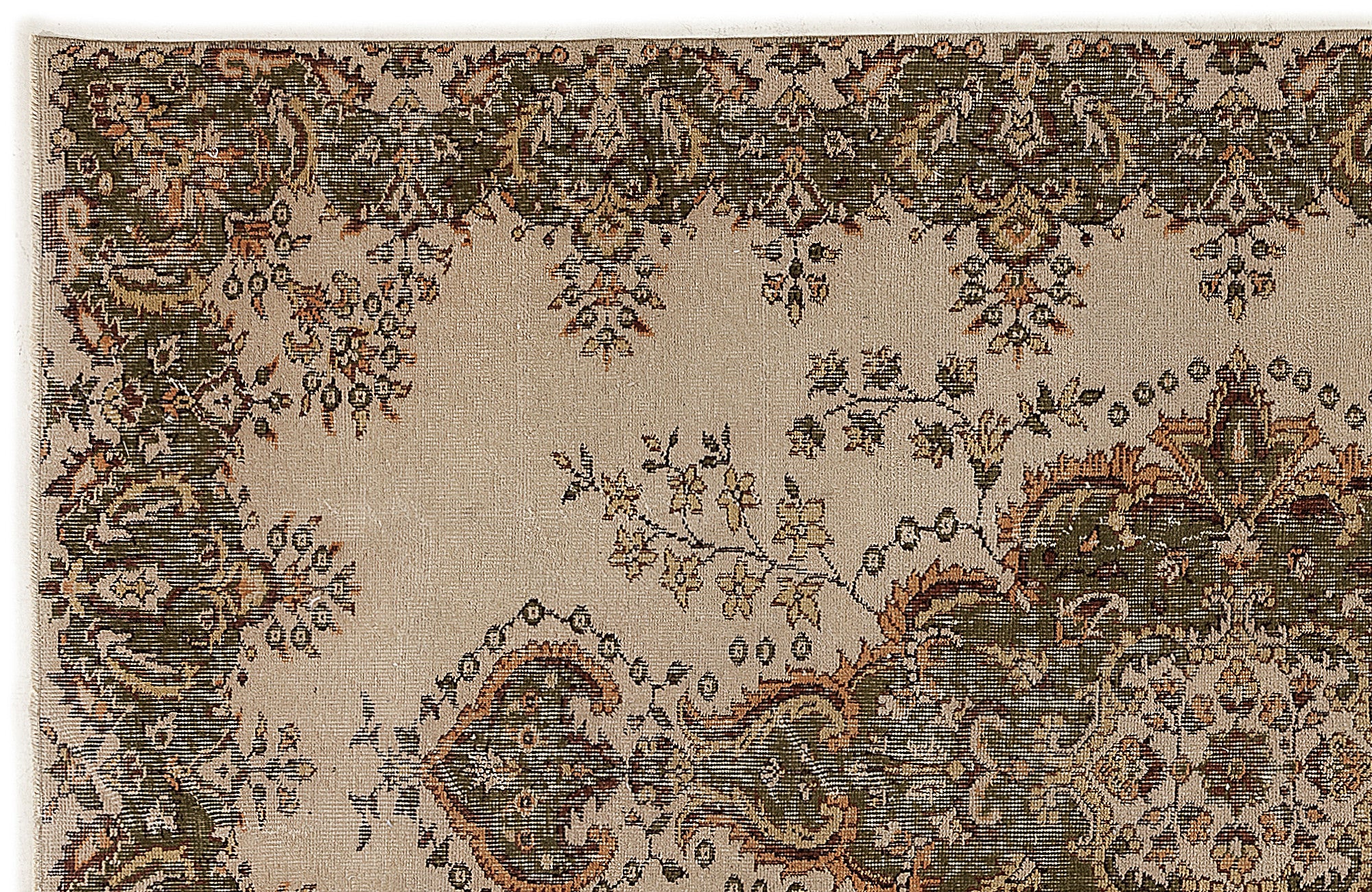 Naturel Over Dyed Vintage Rug 5'2'' x 8'6'' ft 157 x 260 cm