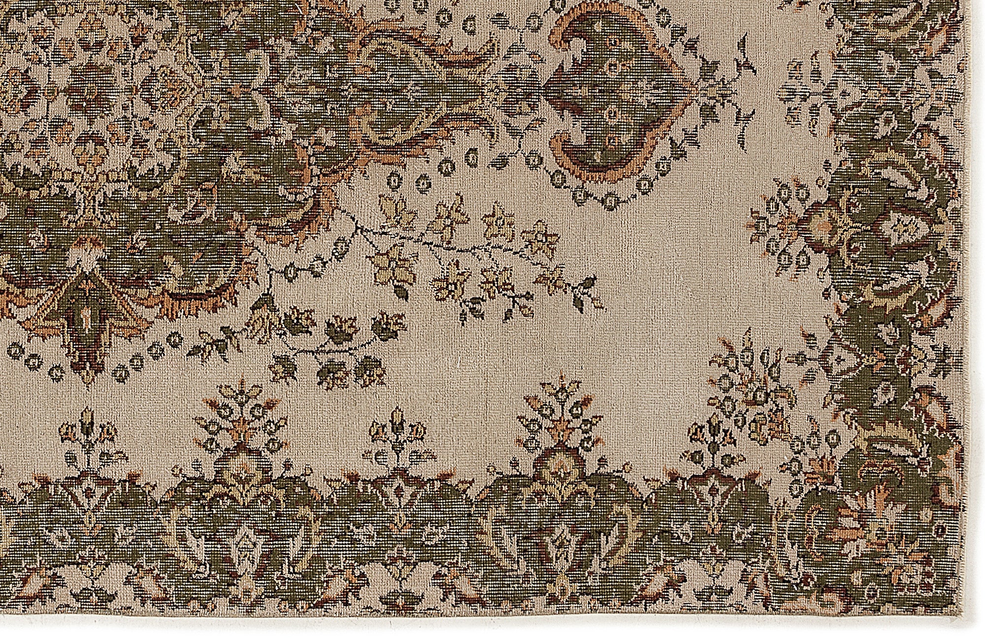 Naturel Over Dyed Vintage Rug 5'2'' x 8'6'' ft 157 x 260 cm