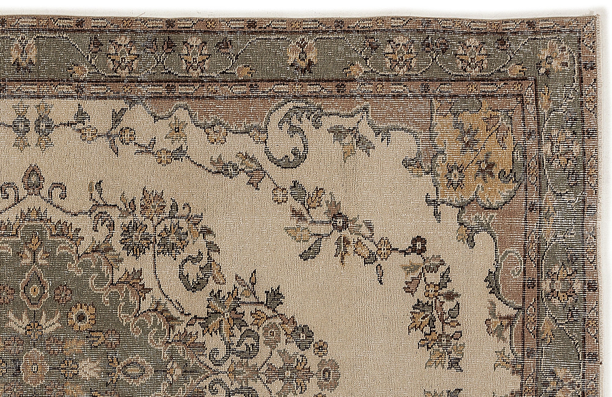 Naturel Over Dyed Vintage Rug 5'8'' x 8'11'' ft 172 x 273 cm