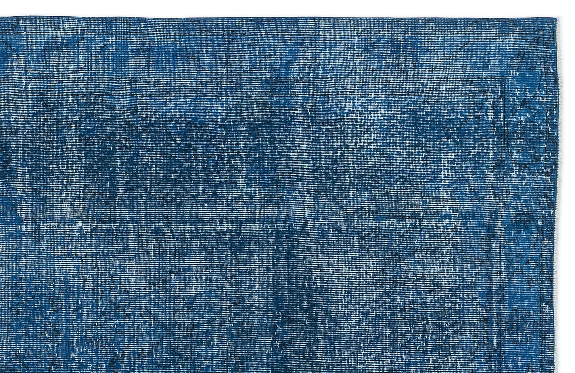 Turquoise  Over Dyed Vintage Rug 5'3'' x 9'0'' ft 161 x 275 cm
