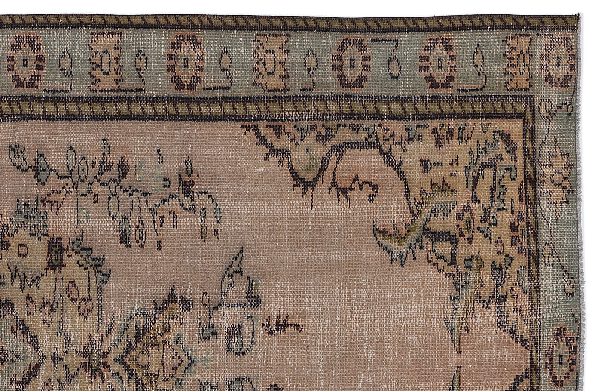 Naturel Over Dyed Vintage Rug 5'5'' x 8'11'' ft 166 x 273 cm