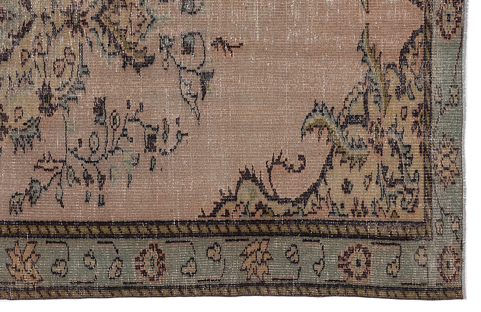 Naturel Over Dyed Vintage Rug 5'5'' x 8'11'' ft 166 x 273 cm