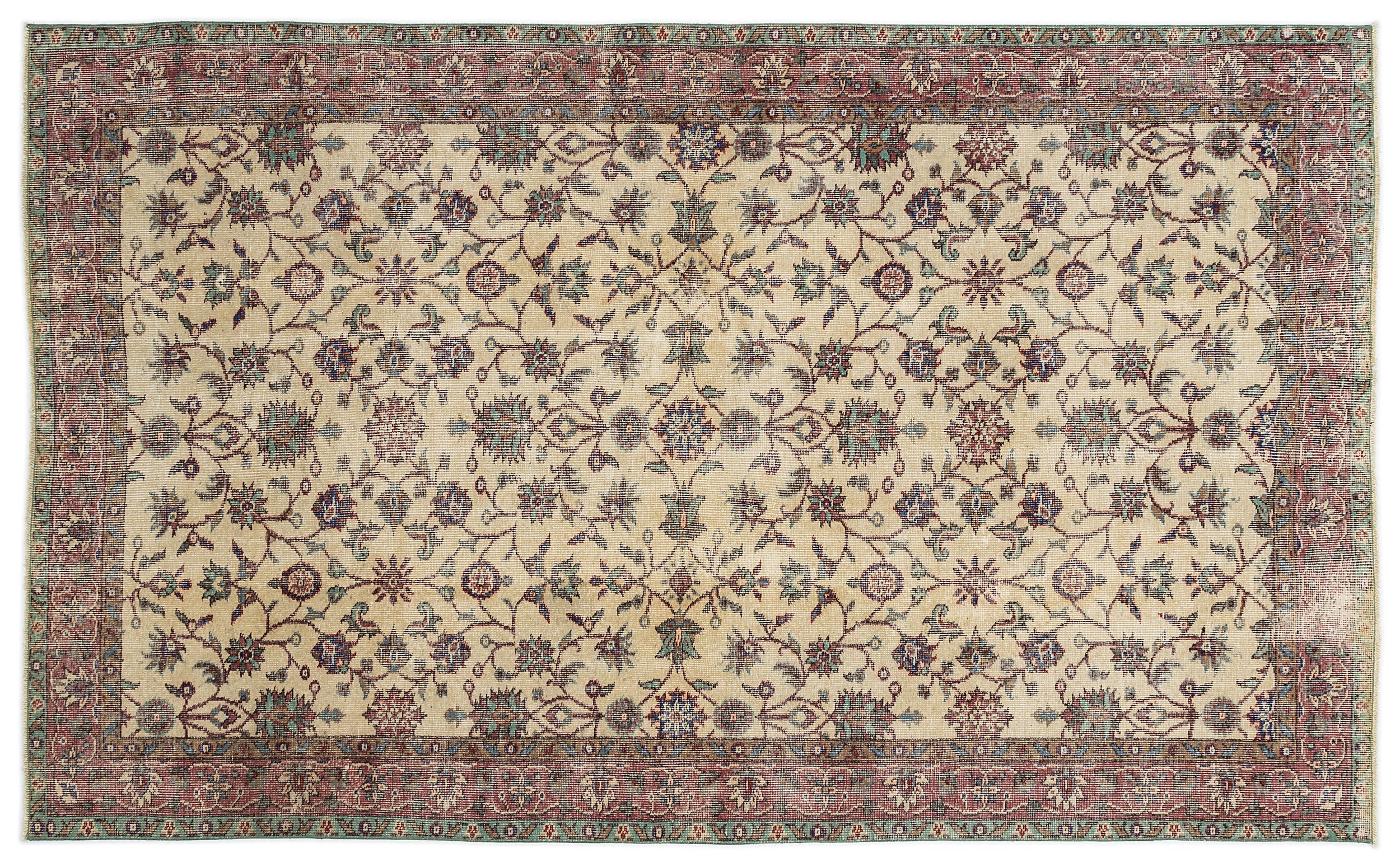 Naturel Over Dyed Vintage Rug 5'3'' x 8'8'' ft 160 x 264 cm