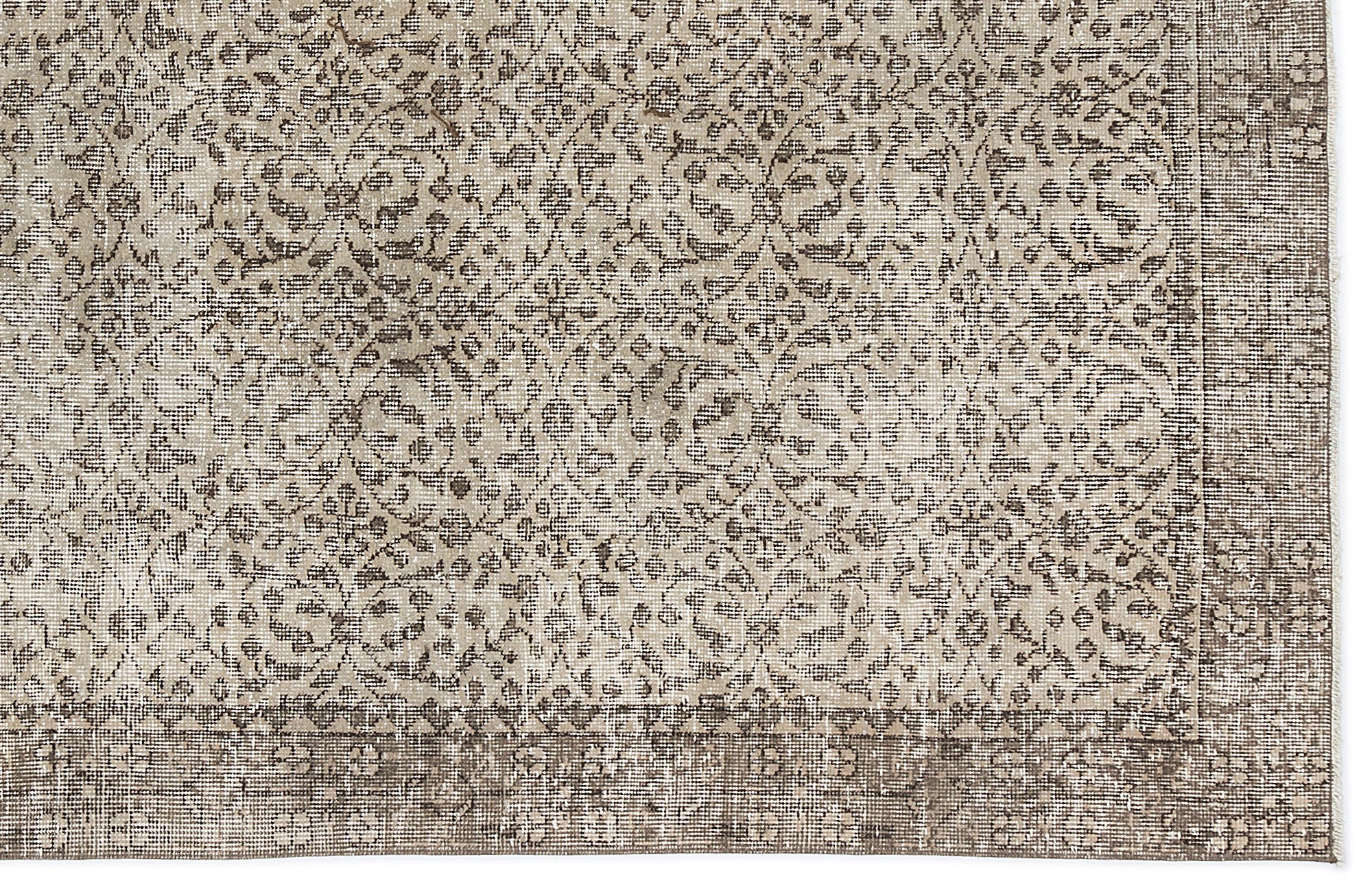 Naturel Over Dyed Vintage Rug 4'11'' x 8'3'' ft 151 x 252 cm