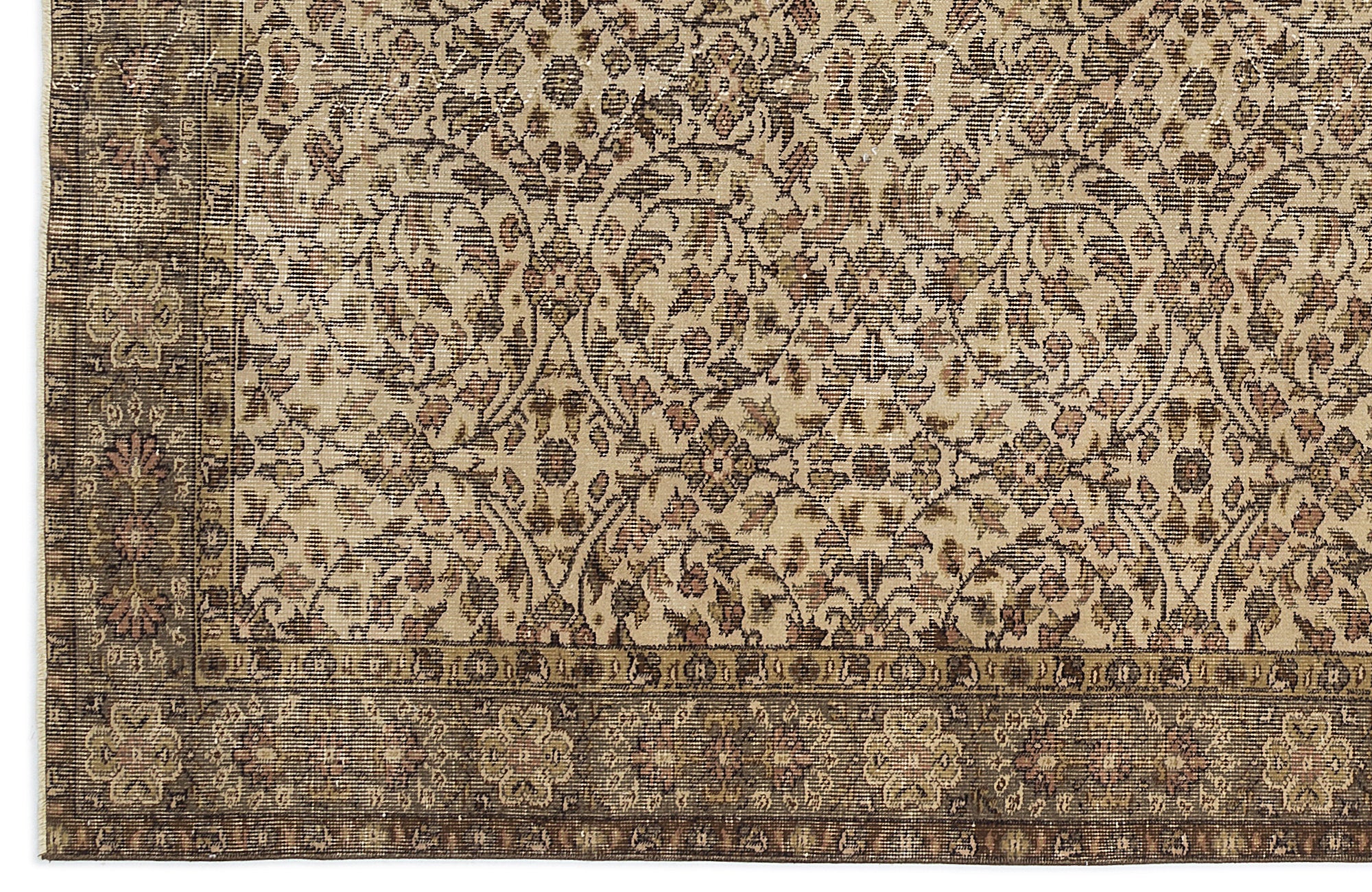 Naturel Over Dyed Vintage Rug 5'4'' x 8'4'' ft 163 x 254 cm