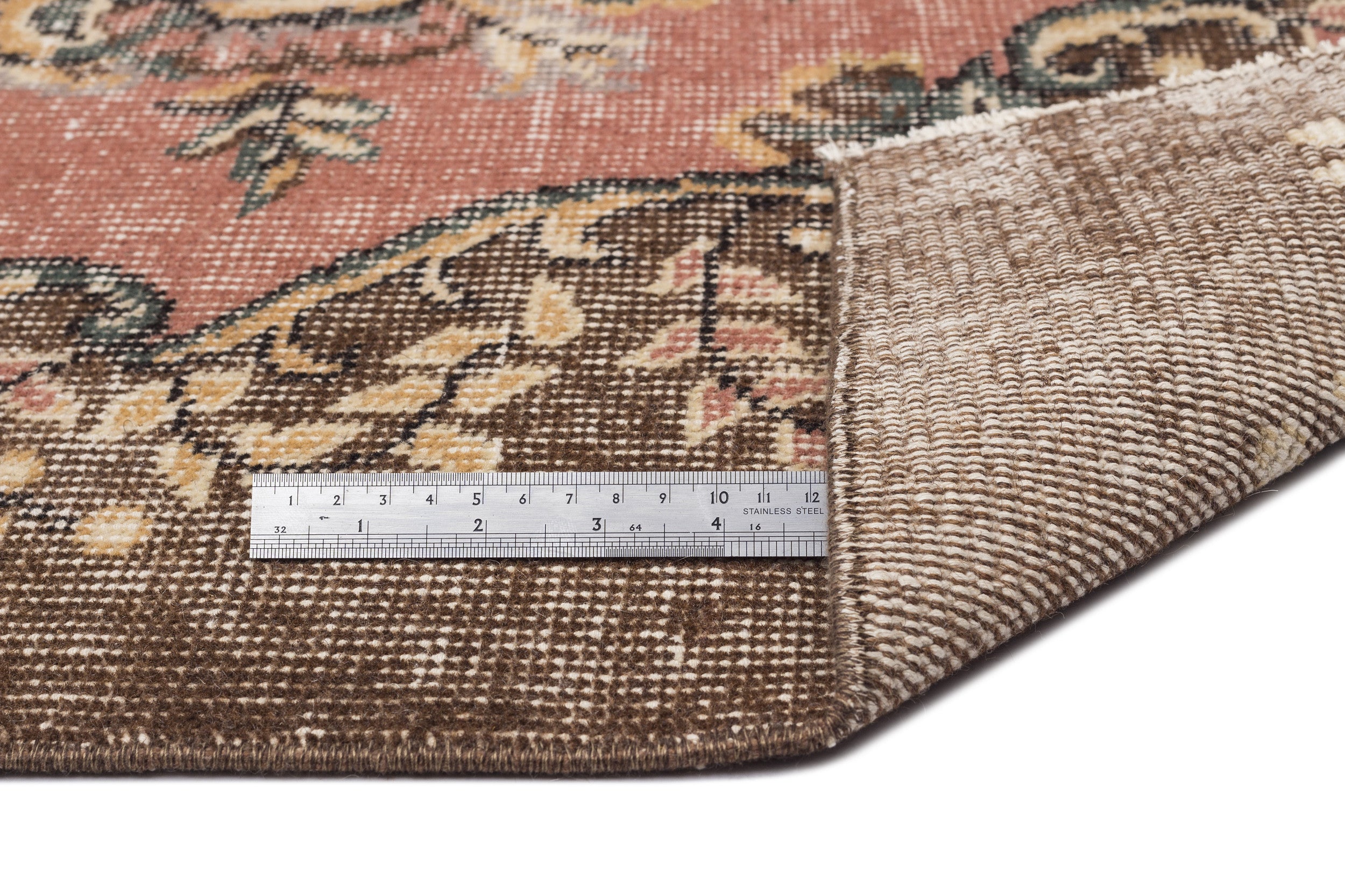Naturel Over Dyed Vintage Rug 5'4'' x 8'4'' ft 163 x 253 cm
