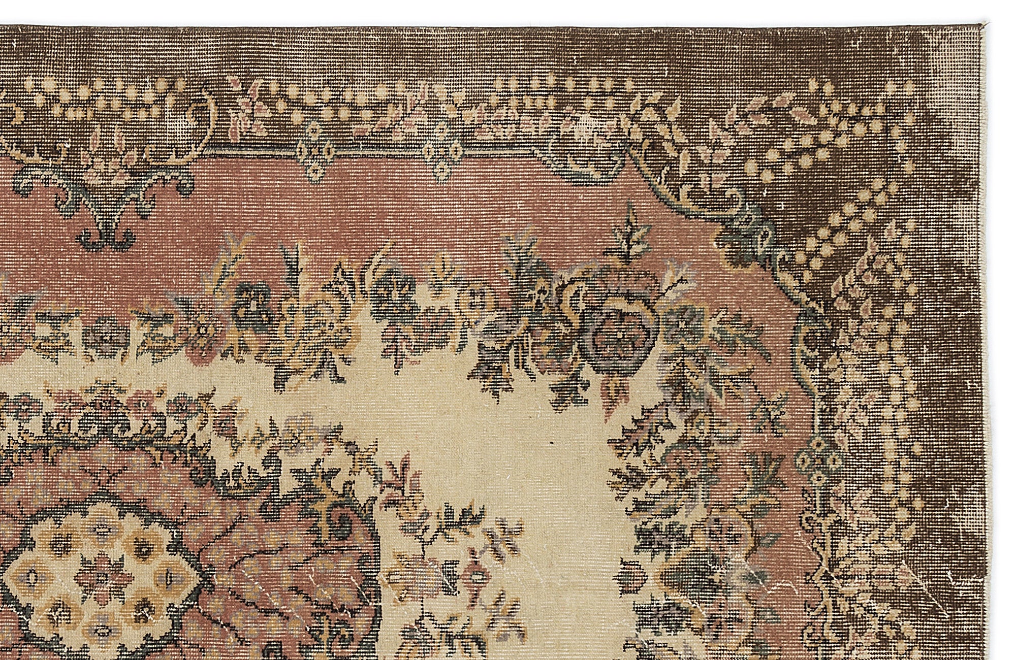 Naturel Over Dyed Vintage Rug 5'4'' x 8'4'' ft 163 x 253 cm