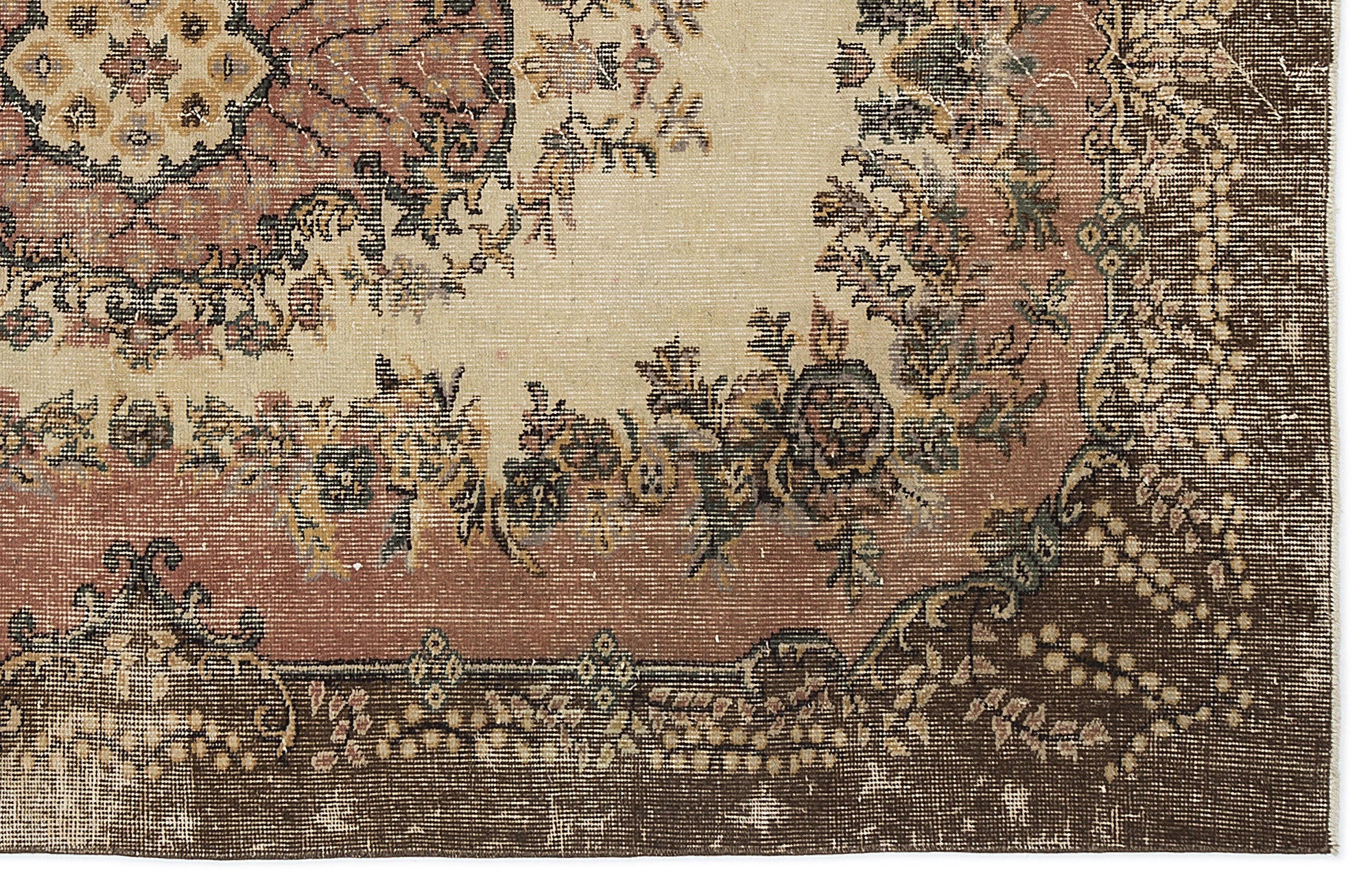 Naturel Over Dyed Vintage Rug 5'4'' x 8'4'' ft 163 x 253 cm