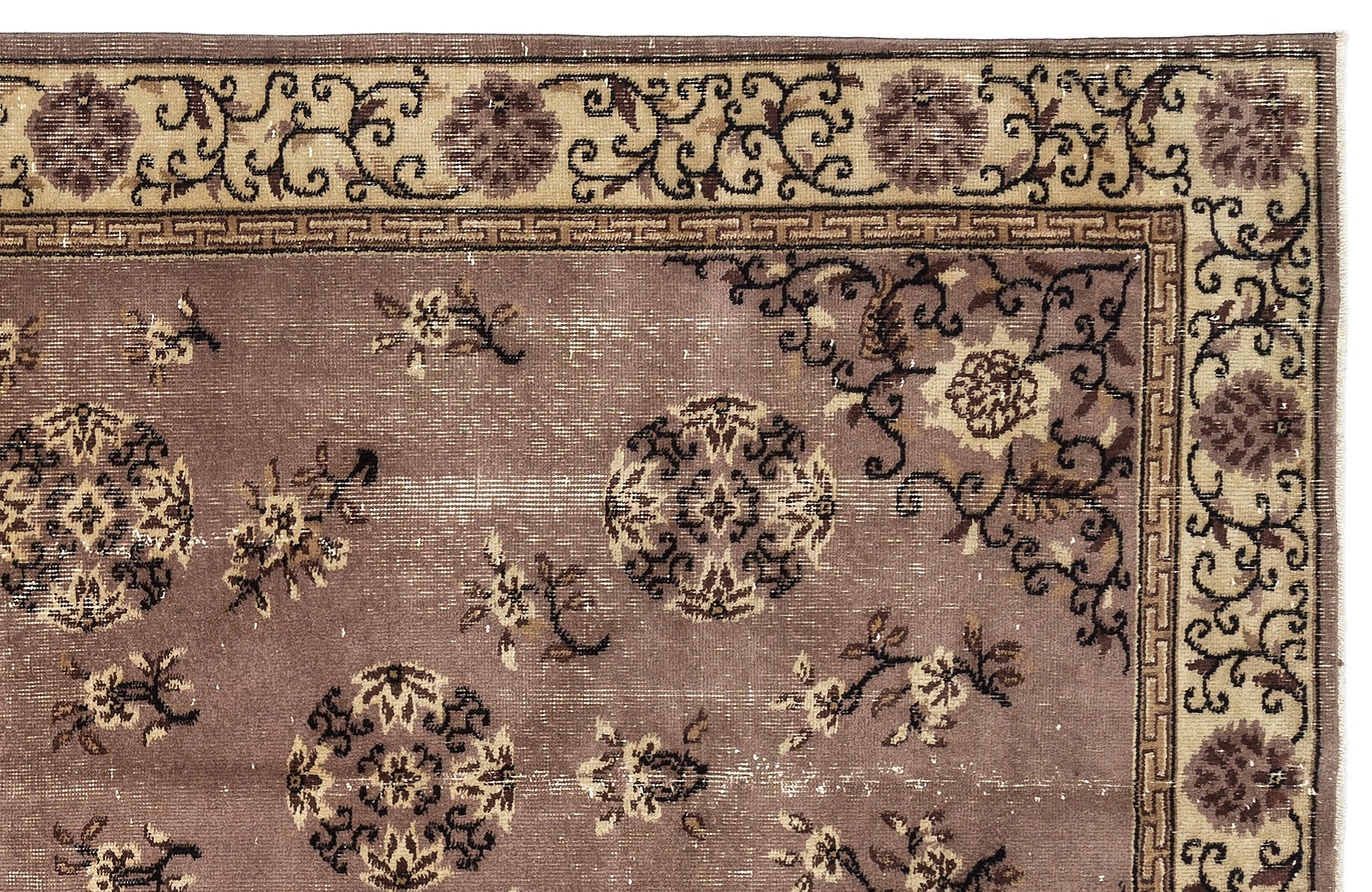 Naturel Over Dyed Vintage Rug 5'2'' x 8'8'' ft 157 x 264 cm