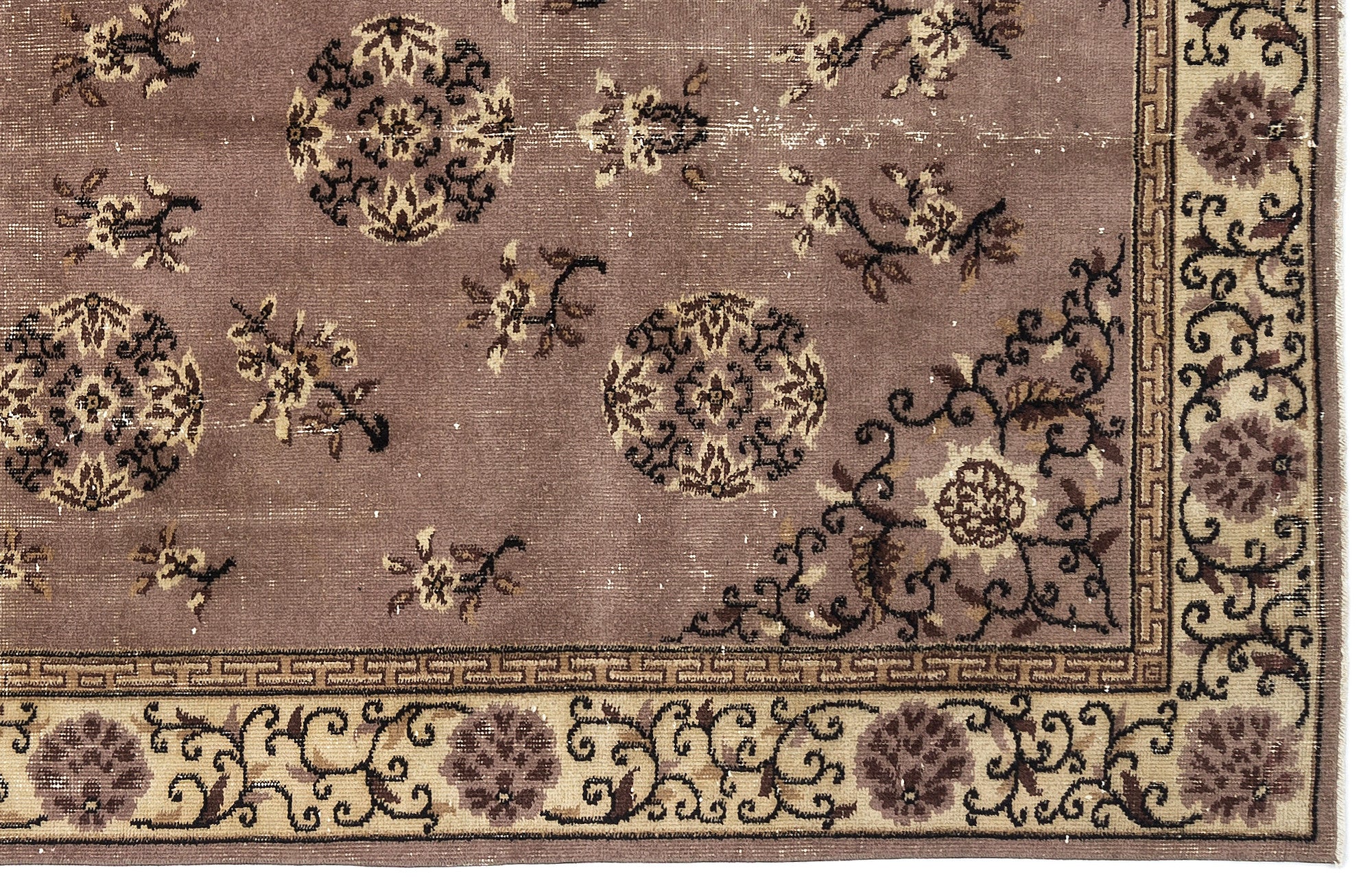 Naturel Over Dyed Vintage Rug 5'2'' x 8'8'' ft 157 x 264 cm