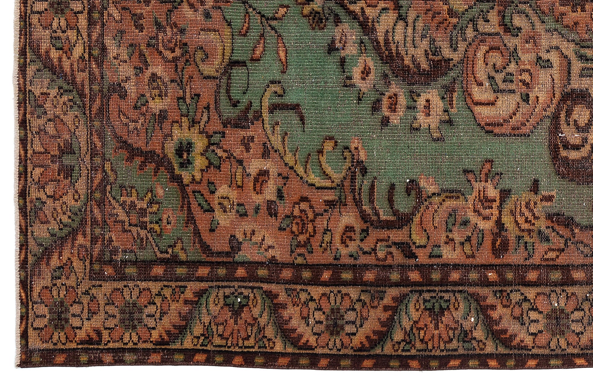 Naturel Over Dyed Vintage Rug 5'9'' x 9'11'' ft 175 x 302 cm