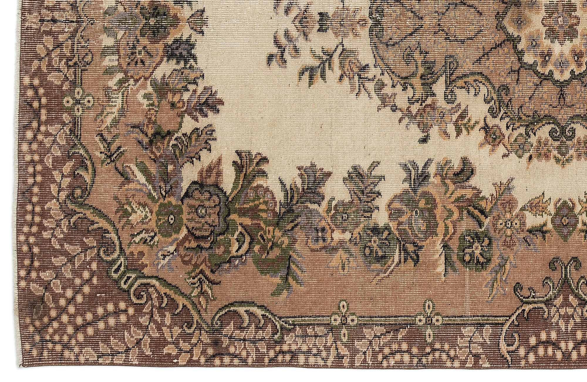 Naturel Over Dyed Vintage Rug 5'4'' x 8'8'' ft 163 x 264 cm