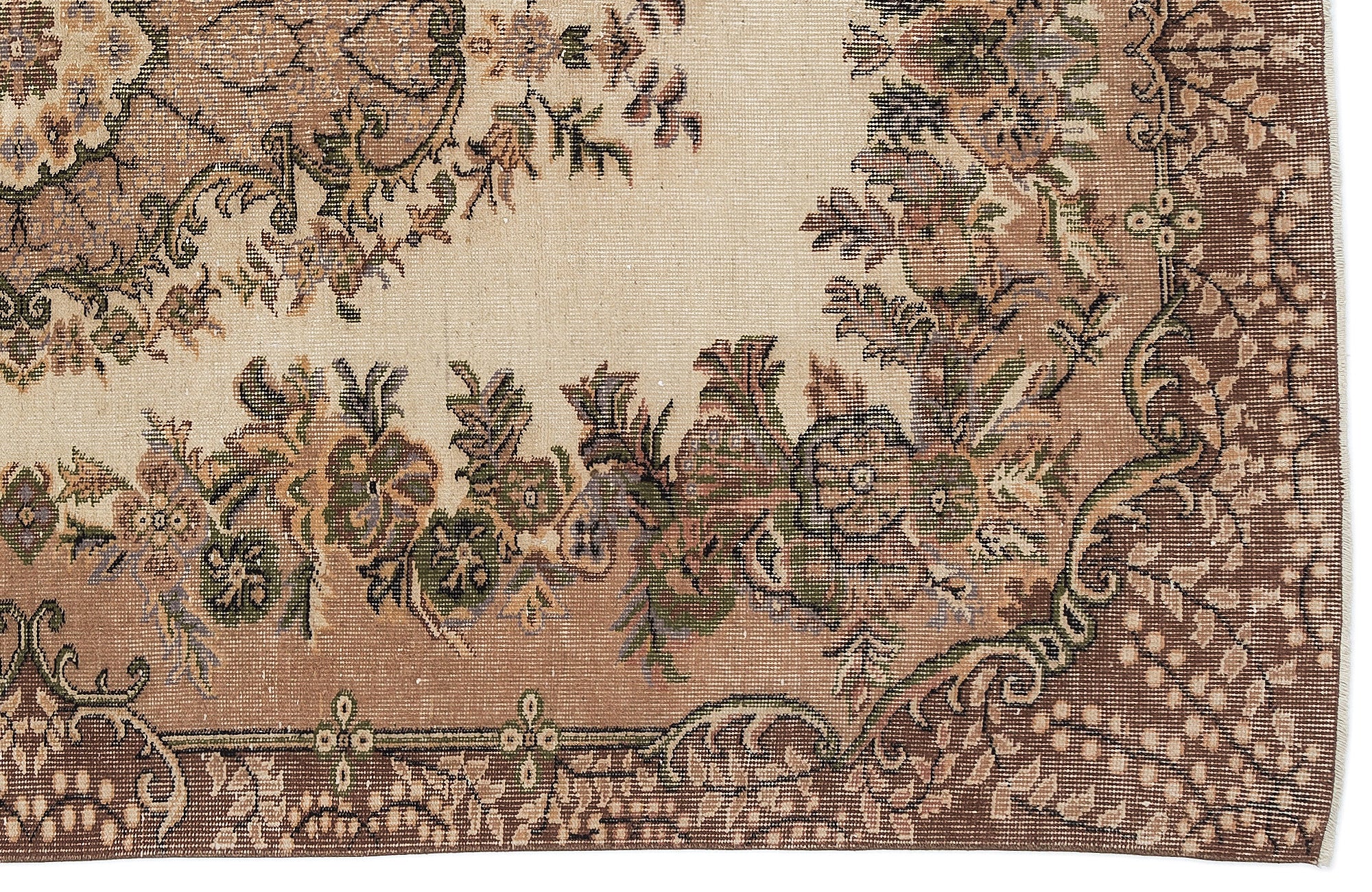 Naturel Over Dyed Vintage Rug 5'4'' x 8'8'' ft 163 x 264 cm