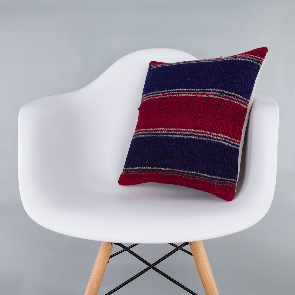 Striped_Multiple Color_Kilim Pillow Cover_16x16_Z1005_7564
