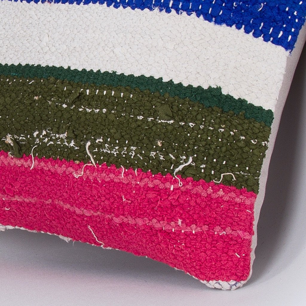 Striped_Multiple Color_Kilim Pillow Cover_16x16_Z1009_7346