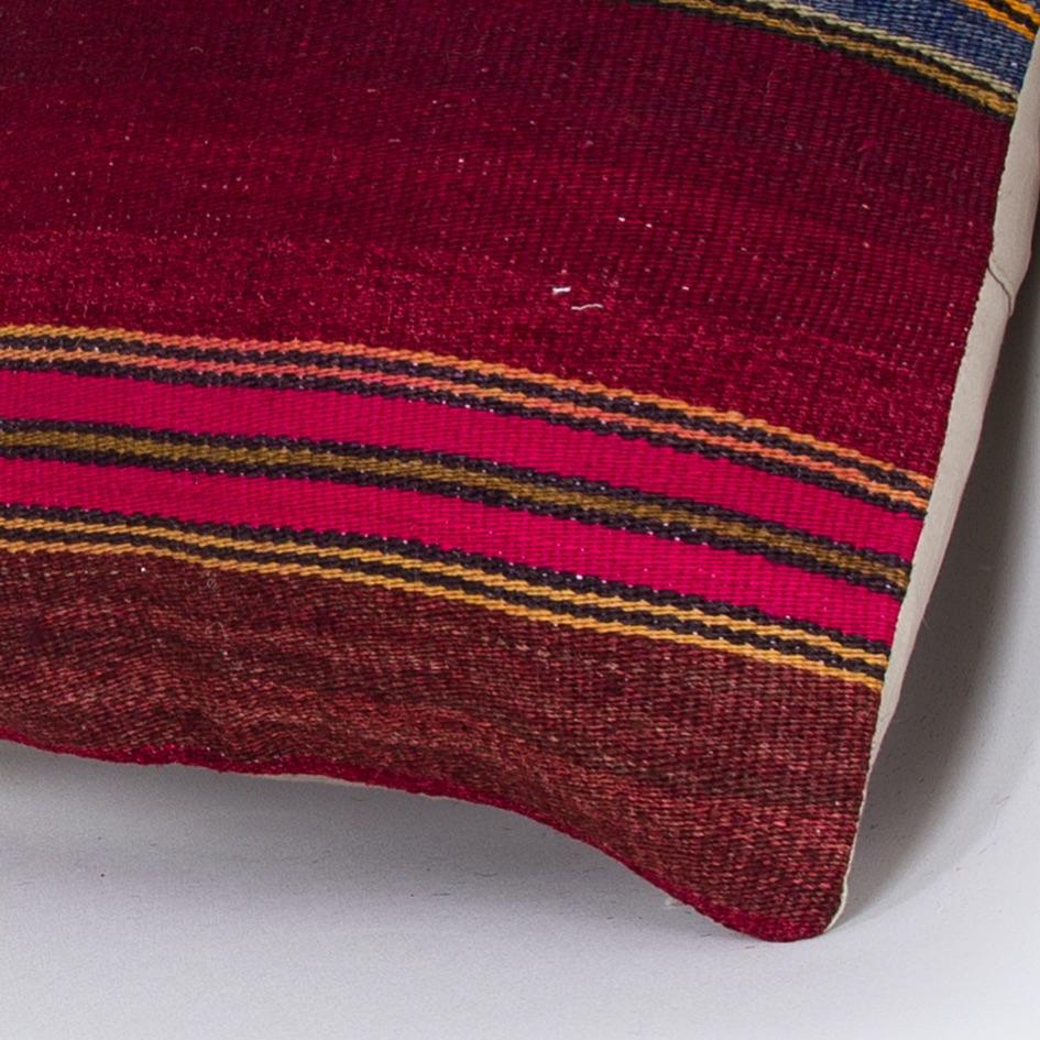 Striped_Multiple Color_Kilim Pillow Cover_16x16_Z1009_8254