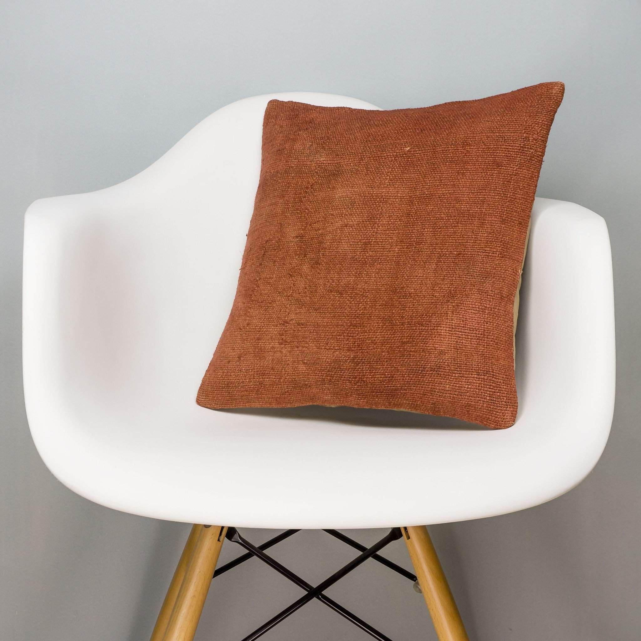 Plain Brown Kilim Pillow Cover 16x16 2934 - kilimpillowstore
 - 1