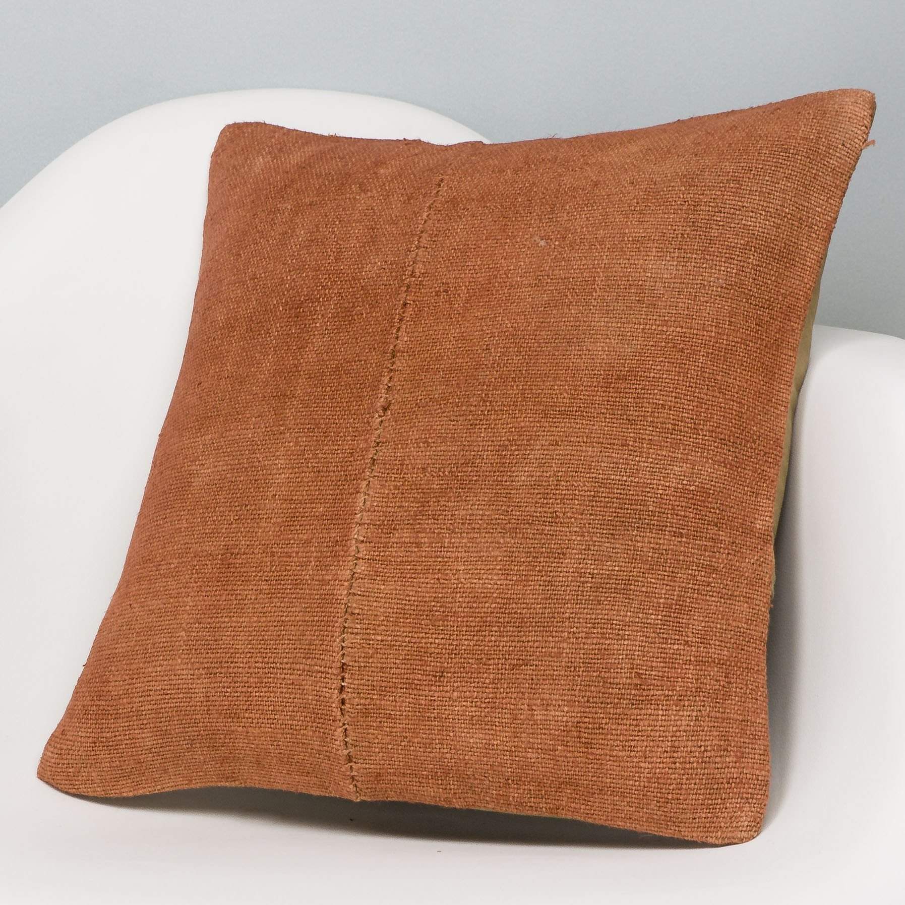 Plain Brown Kilim Pillow Cover 16x16 2942 - kilimpillowstore
 - 2
