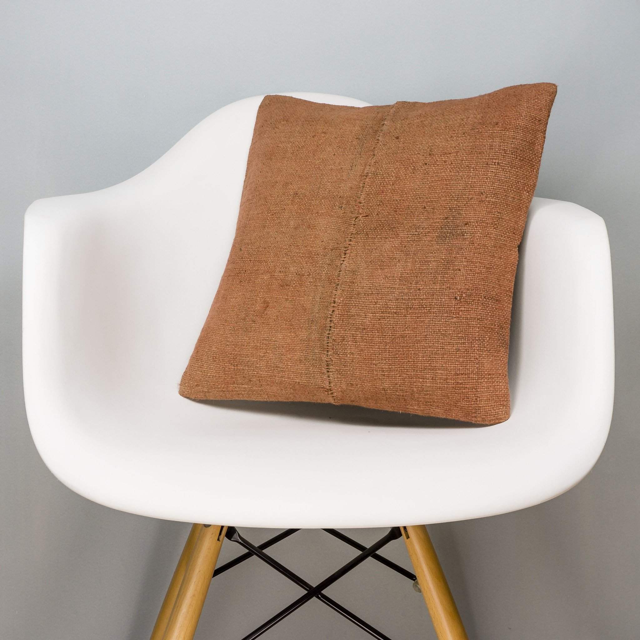 Plain Brown Kilim Pillow Cover 16x16 2944 - kilimpillowstore
 - 1