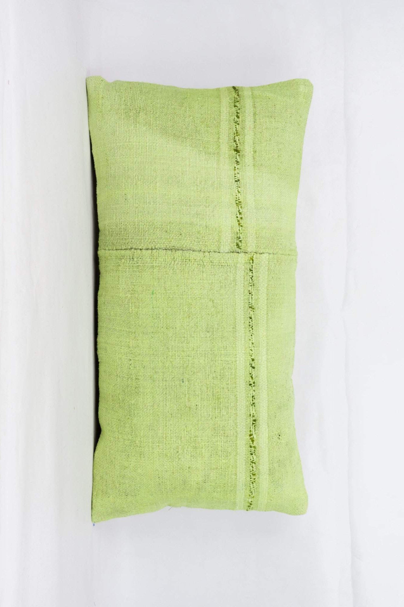 Plain Green Kilim Pillow Cover 12x24 4129 - kilimpillowstore
 - 1