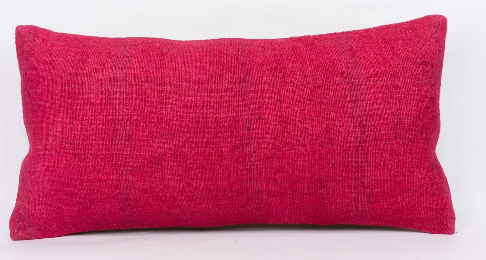 Plain Pink Kilim Pillow Cover 12x24 4157 - kilimpillowstore
 - 2