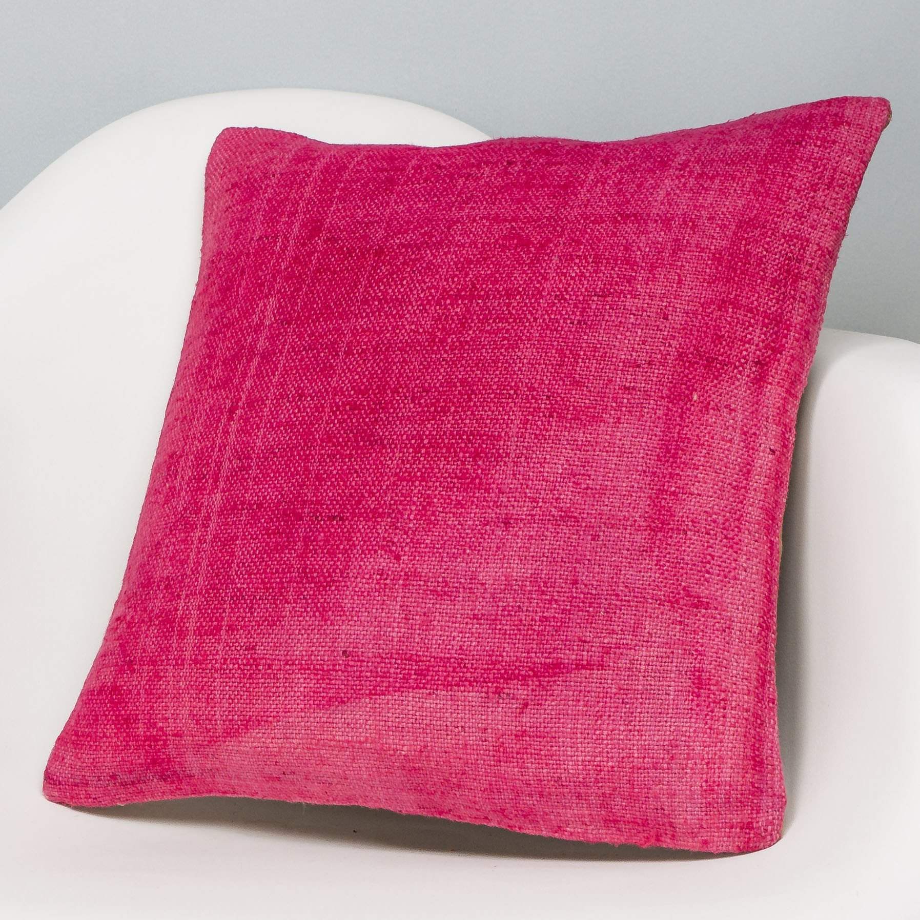 Plain Pink Kilim Pillow Cover 16x16 2995 - kilimpillowstore
 - 2