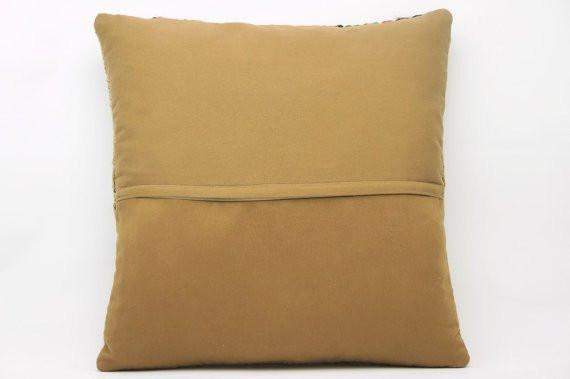 Plain Red Kilim Pillow Cover 16x16 2884 - kilimpillowstore
 - 4