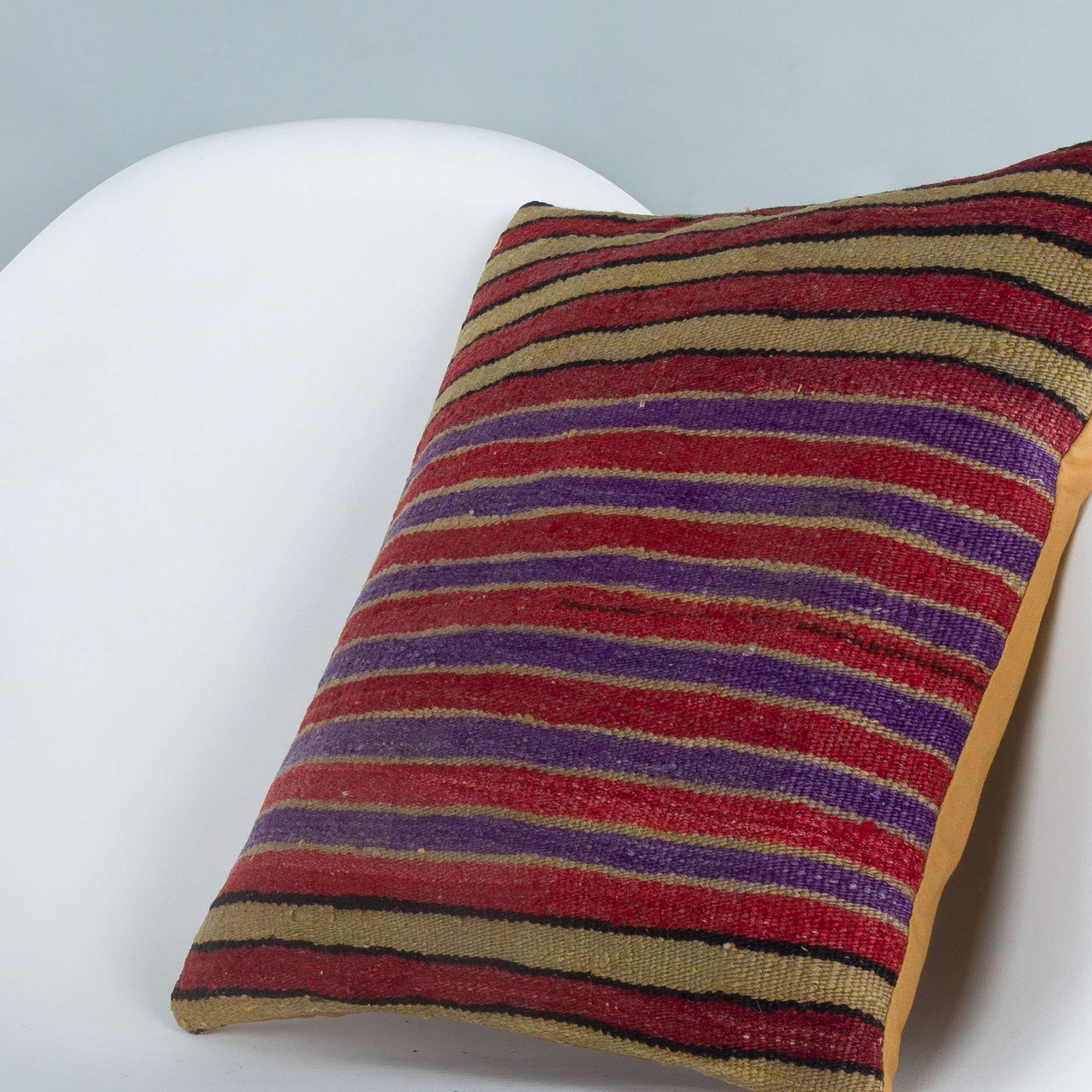 Striped_Multiple Color_Kilim Pillow Cover_16x16_A0241_6815